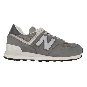 NEWBALANCE 男女休閒運動鞋-574系列 麂皮 慢跑 NB N字鞋 U574SNV 灰白