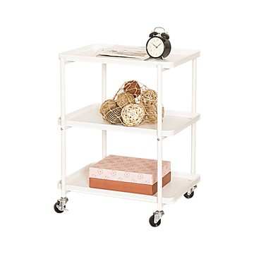 Homelike 喜家居鋼製三層置物推車(2色可選)(2415)雲朵白