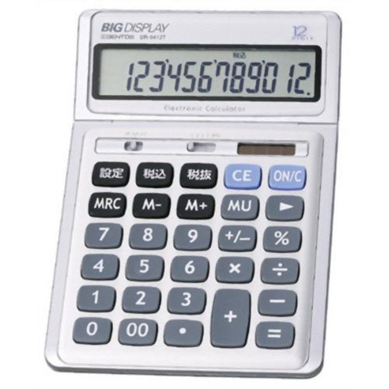 GENTOS DOUBLE POWER SYSTEM ELECTRONIC CALCULATOR DR-0412T ソーラー