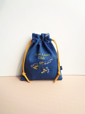 Pasta lover club 刺繡迷你牛仔包 Pasta lover club 抽繩包