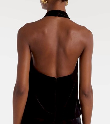 Nili Lotan Peneloppe halterneck velvet top