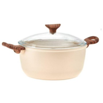 義大利 Sambonet RockNRose 雙耳湯鍋附蓋 24cm 玫瑰粉