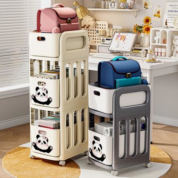 書包零食置物架可移動小推車桌下書本收納架學生家用宿舍桌面書架