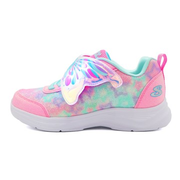 SKECHERS S LIGHTS 燈鞋 魔鬼氈 運動鞋 中童鞋 蝴蝶 閃亮粉紫 S0734 (303260LPKTQ)