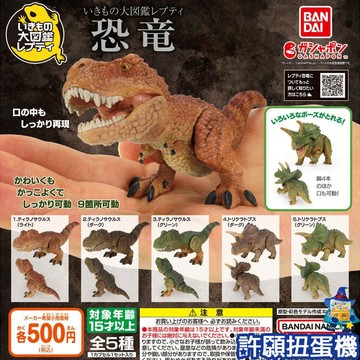【許願扭蛋機】『現貨』 生物大圖鑑 恐龍 全5種 扭蛋 轉蛋 BANDAI 模型 公仔