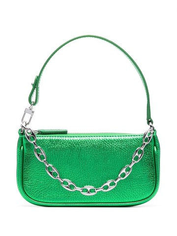 BY FAR - mini Rachael tote bag - women - Leather/Cotton - One Size - Green
