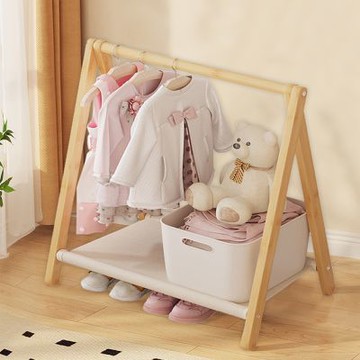 AOTTO 楠竹多功能收納折疊衣帽架(衣架 掛衣架)