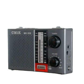 CMIK定制便攜式立體聲專用手提式隨身聽調頻多波段可充電手動音響【Snowbelle優選】