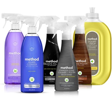 【method 美則】 新屋賀禮硬質保養清潔6件組