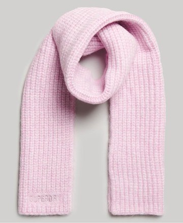 Superdry Women's Women's Essential Ribbed Scarf Pink / Lilac Marl - Size: 1SIZE