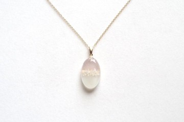 樹脂藝術 雙色花朵墜飾・粉色