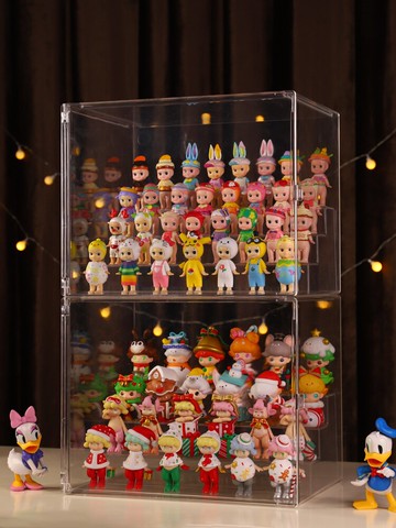 壓克力展示架 公仔盲盒收納展示架玩偶毛絨娃娃樂高陳列盒透明壓克力防塵收藏櫃『XY19173』