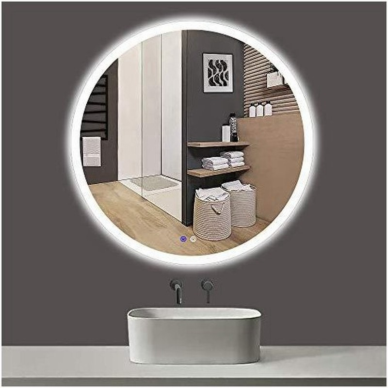 Keonjinn ミラー 丸型led照明付き鏡 壁掛け 鏡 おしゃれ 浴室 壁掛け式バスルームの寝室の化粧台 70cm 70cm 通販 Lineポイント最大0 5 Get Lineショッピング