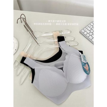 冰肌降溫內衣女無痕冰絲超薄夏季透氣無鋼圈睡眠背心式美背文胸罩