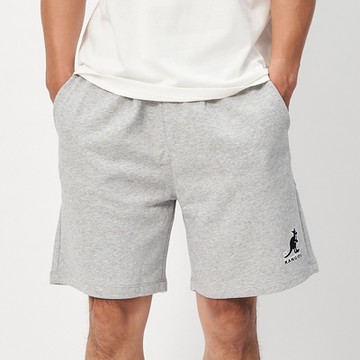 Kangol 男款 女款 灰色 中性 運動 休閒 棉短褲 經典 袋鼠 Logo 短褲 6425150312