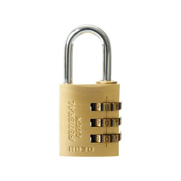 FEDERAL LOCK 【台灣鎖具】防鏽密碼銅掛鎖 (2入/組)_RB30
