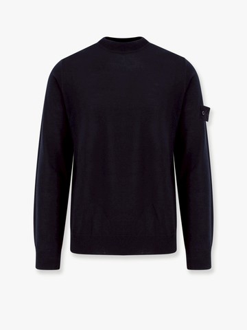 Wool sweater with stone island badge - STONE ISLAND - gender_Man