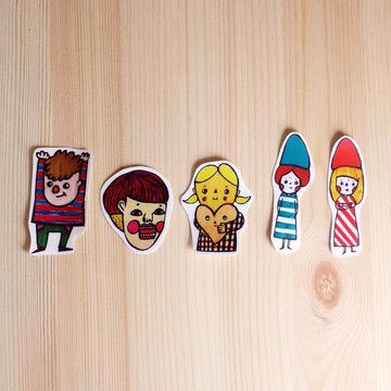 防水貼紙 人類好朋友貼紙包 1包5入