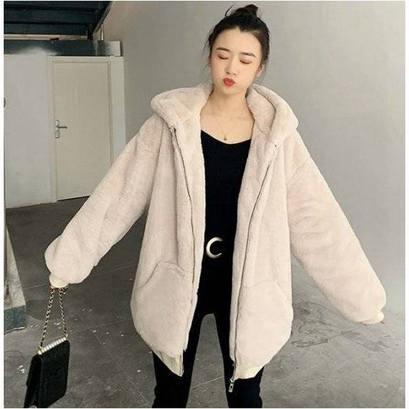 ファーコート ファージャケット アウター レディース もこもこ ミドル丈 韓国 秋 冬 秋冬 大きいサイズ ゆったり フェイクファー フード付き 可愛い あったか 通販 Lineポイント最大0 5 Get Lineショッピング