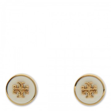 Tory Burch - New Ivory And Gold Metal Kira Earrings Uni