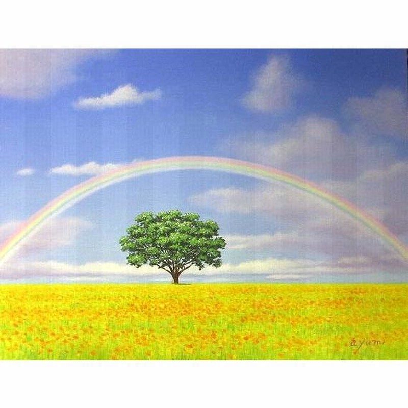 M10 木 油絵 すがすがしい 絵画 風景画