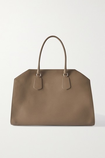 The Row - Geo Margaux Textured-leather Tote - Gray - one size