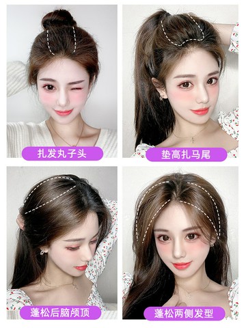 假發片女高顱頂頭頂補發增發量隱形無痕假發墊發片發根蓬松貼片夏