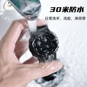 ✨免運✨小方塊手錶男ins風學生青少年初高中生時尚百搭運動夜光電子錶女防摔防水 學生手錶 考試手錶 石英錶 簡約手錶 韓