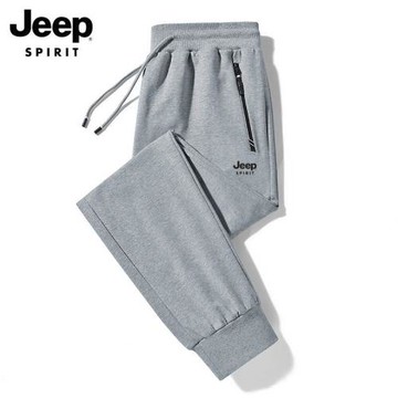 吉普男士休閑褲夏季新款美式大碼運動衛褲寬松百搭束腳長褲子男褲
