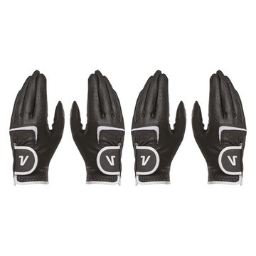 Volvik 女用經典款高爾夫手套雙手用套組  2雙  黑色  20號