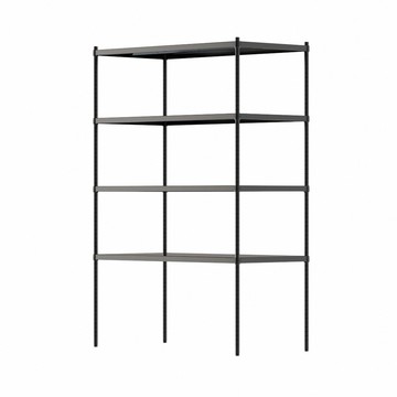 【dayneeds】極致工藝 120X60X180cm 四層鐵板架/二色可選黑色
