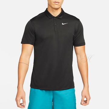 NIKE 上衣 男款 短袖上衣 POLO衫 網球 運動 黑 DH0858-010 (3S4330)