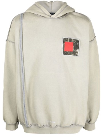 A-COLD-WALL* - logo pullover hoodie - men - Cotton/Polyester - S - Neutrals