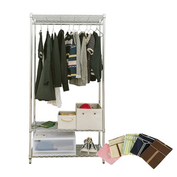 dayneeds 三層單桿衣櫥架(電鍍插管)含布套鐵力士架 收納架 廚房架 置物櫃