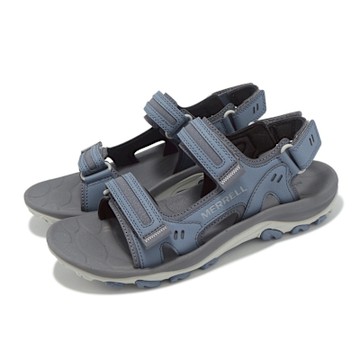 Merrell 戶外涼鞋 Huntington Sport Convert 男鞋 藍 灰 魔鬼氈 緩衝 ML038037