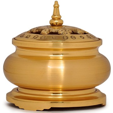 純銅素面檀香爐佛具寺廟佛教用品大號光身香爐家用室內供佛香熏爐