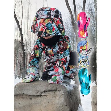 《清倉》Gsousnow兒童保暖手套男童女童滑雪手套防風防水小童手套