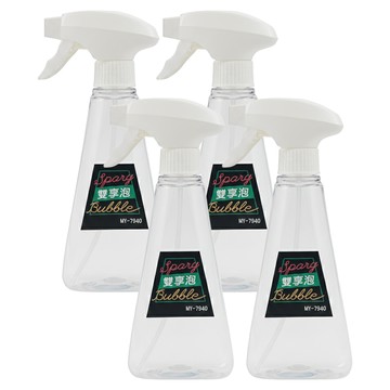 BEER BEAR 皮久熊 雙享泡噴噴瓶 28 x 14 x 5.5cm 400ml 4個  透明 + 灰色  1組