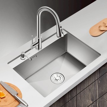 優樂悅~不銹鋼洗菜盆304水槽 手工拉絲單雙加厚家用洗碗洗菜水槽水槽 水槽配件 水槽架 洗理臺