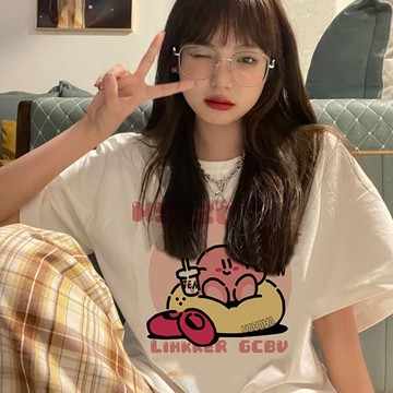 CHAOO 100% T恤 短袖 可愛衣服 卡通 短袖上衣 oversize 打底衫 ins 風衣服 夏天衣服 衣服