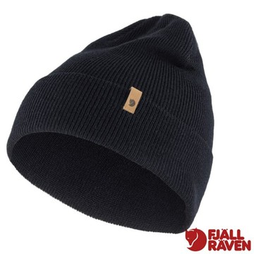 【瑞典 Fjallraven】小狐狸 Classic 保暖針織美麗諾羊毛帽.毛線帽.護耳帽/77368-555 暗深藍