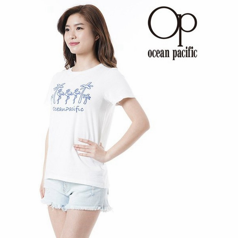 オーシャンパシフィック Ocean Pacific 日本正規品 レディス 半袖 Tシャツ 可愛い ステッチ フラミンゴ ヤシの木 動きやすい 通販 Lineポイント最大get Lineショッピング