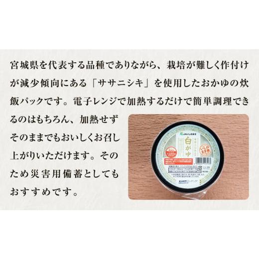 ふるさと納税 宮城県 東松島市 JAいしのまき米 白がゆ炊飯パック 24パック入り レトルト お米 米 東松島 宮城県 おかゆ お粥