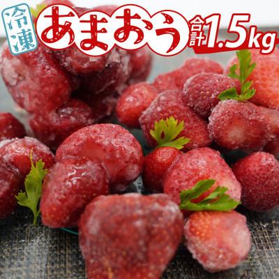 ふるさと納税 赤村 あかい・まるい・おおきい・うまい「博多あまおう」の冷凍あまおう　合計1.5kg(赤村)