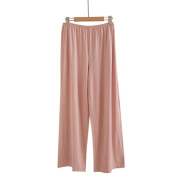 春秋寬松休閑長褲大碼顯瘦松緊腰闊腿褲外穿大碼直筒家居褲