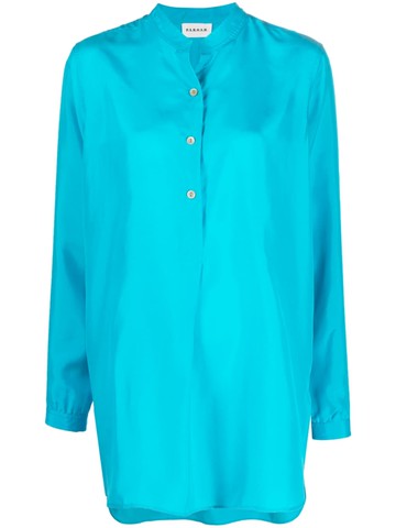 P.A.R.O.S.H. - buttoned long-sleeve silk shirt - women - Silk - S - Blue