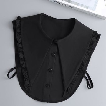 秋冬大翻領木耳邊韓版內搭襯衣