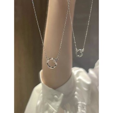 莫比烏斯純銀高級女禮物環項鏈