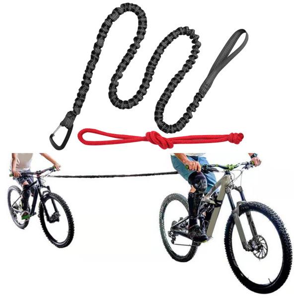 伸縮性自転車牽引ロープ牽引ストレッチプルストラップバンジーコードブラック LINEショッピング