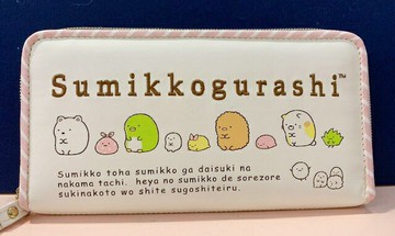 【震撼精品百貨】角落生物 Sumikko Gurashi SAN-X 長夾/手拿包-粉邊#67944 震撼日式精品百貨